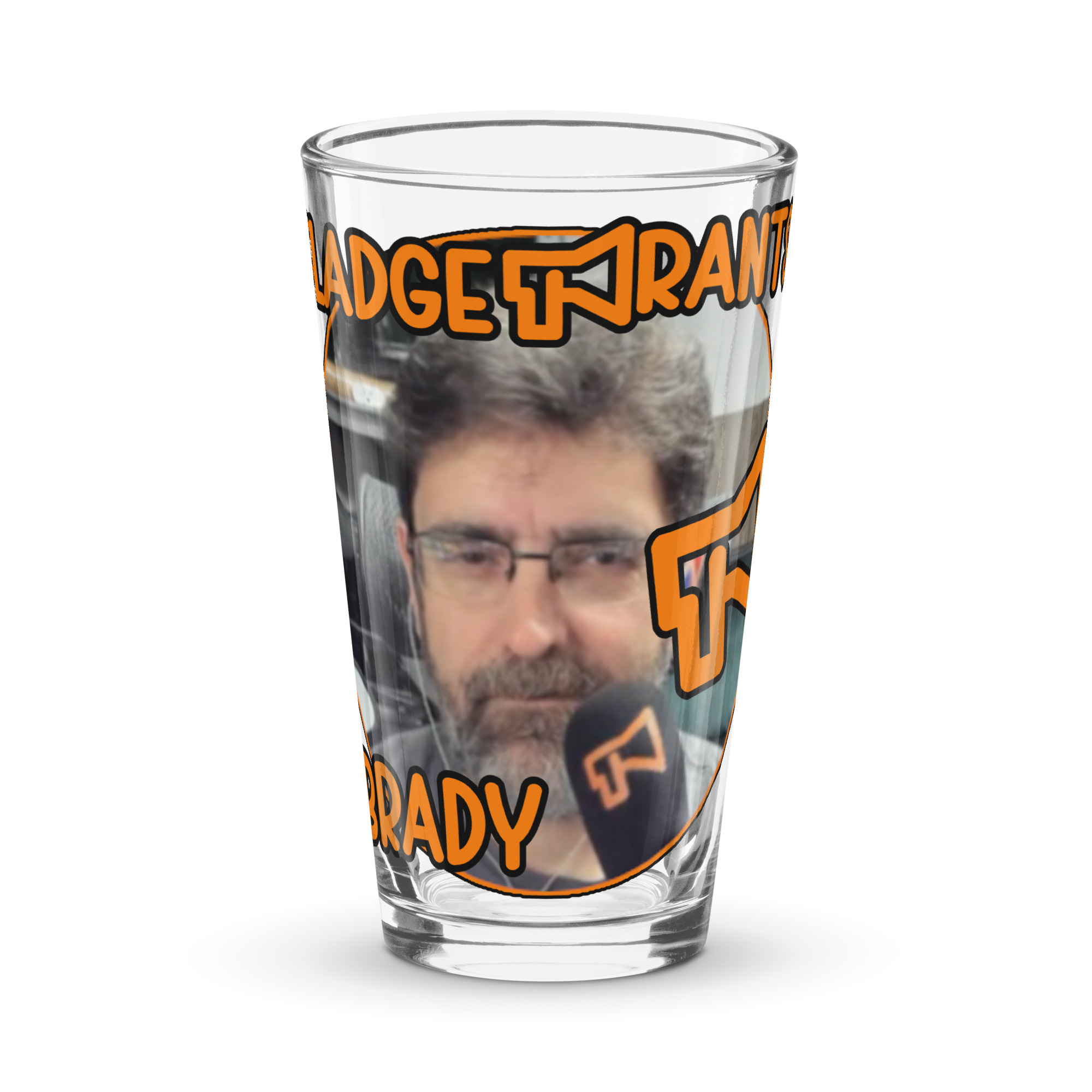 (Collect All 4!) #4 Fladge Rants Brady Shaker Pint Glass #4