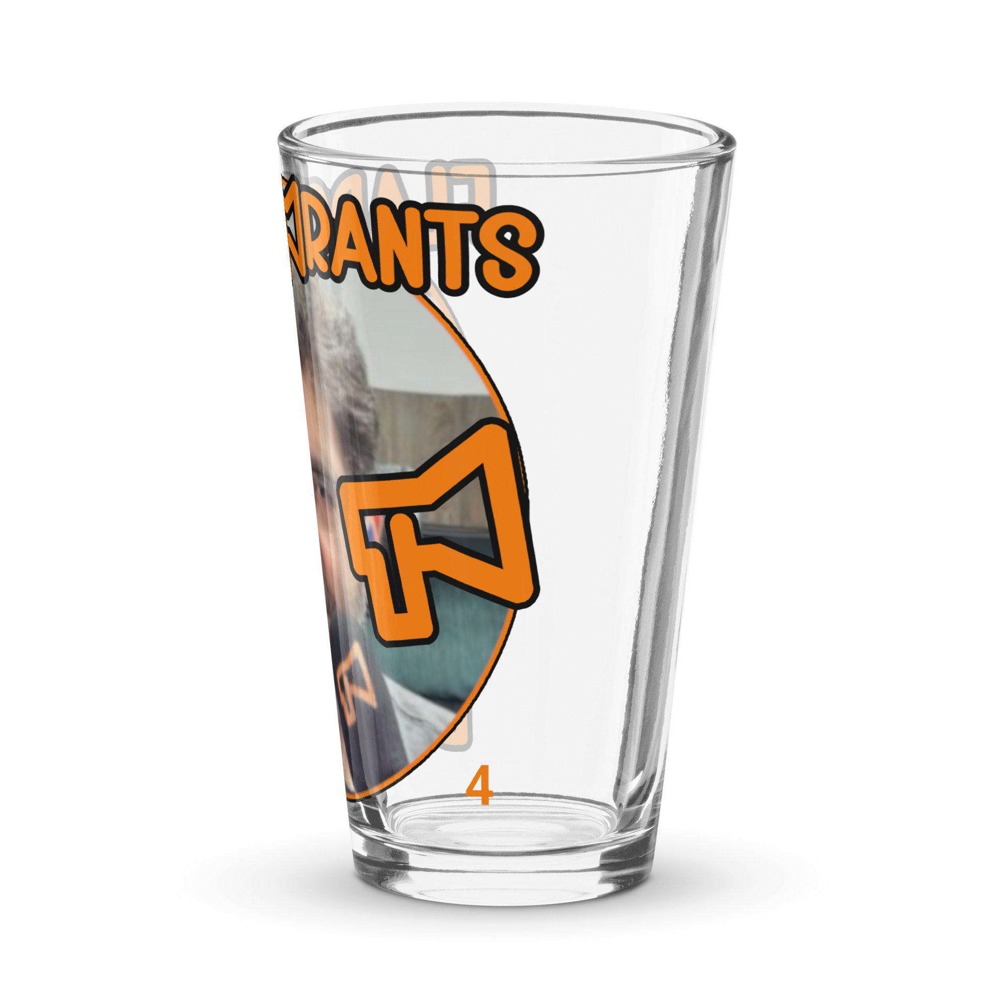 (Collect All 4!) #4 Fladge Rants Brady Shaker Pint Glass #4 - Image 8