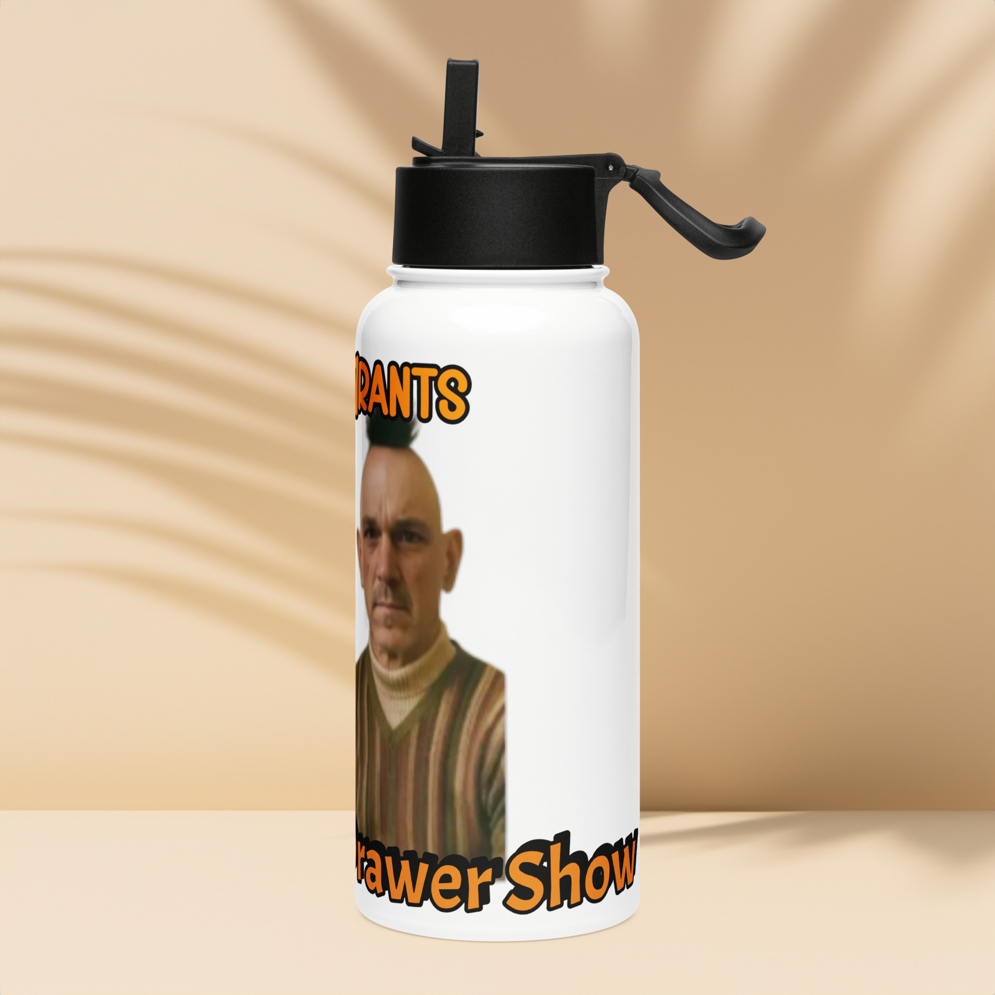 Fladge Rants The Brady & Drawer Show Stainless Steel Water Bottle with a Straw Lid - Image 3