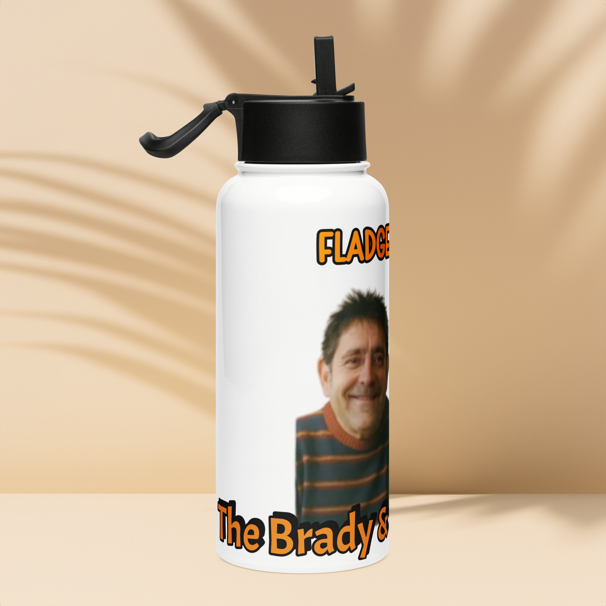 Fladge Rants The Brady & Drawer Show Stainless Steel Water Bottle with a Straw Lid - Image 2